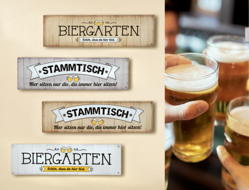 Metallschild gilde biergarten - gilde,