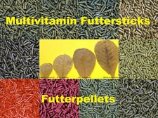 20 Sorten Futtersticks Futterpellets Garnelenfutter Fischfutter 25/50/100/200 gr