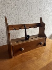 Holz Pfeifenregal Pfeifenständer mit Schublade - Aufbewahrung Tabak  & Zubehör