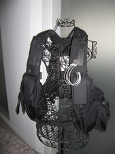 Weste schwarz Traveler Backpacker Backpack Outdoor  Allroundweste