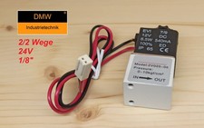 Pneumatik Ventil 2/2 Wege NC 24 Volt 1/8" Zoll Wegeventil Magnetventil mit Kabel