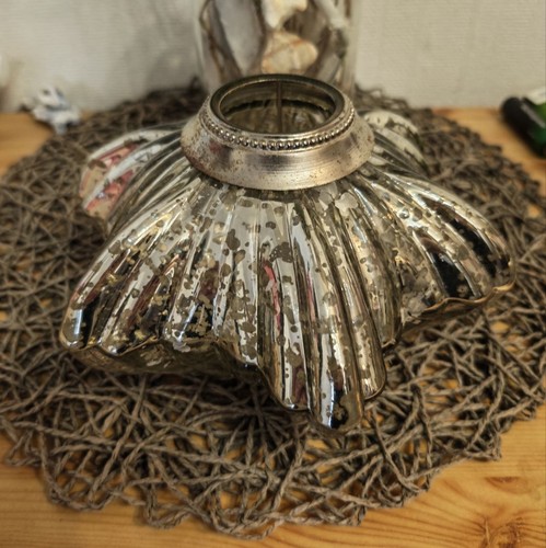 Vintage teelichthalter glas - teelichthalter,