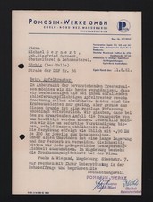 EGELN-NORD, Brief 1961, Pomosin-Werke GmbH Apfeltrester
