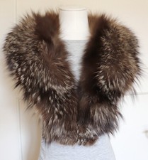 Pelz Schal Silberfuchs Kragen