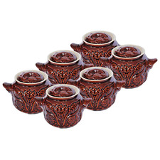 Keramiktopfset 6St Topf Auflauftöpfe Gartopf Kochtopf Keramiktöpfe 0,6 L