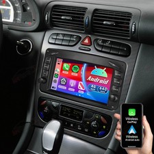 4+64G Android 15 Autoradio Für Mercedes Benz C-Klasse W203 W209 W208 GPS Navi BT