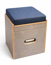 Toilettenhocker grau - Polster