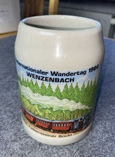 8. Int. Wandertag Wenzenbach 1984 Bierkrug 0,5 L Falkensteiner Bockl Bockerl