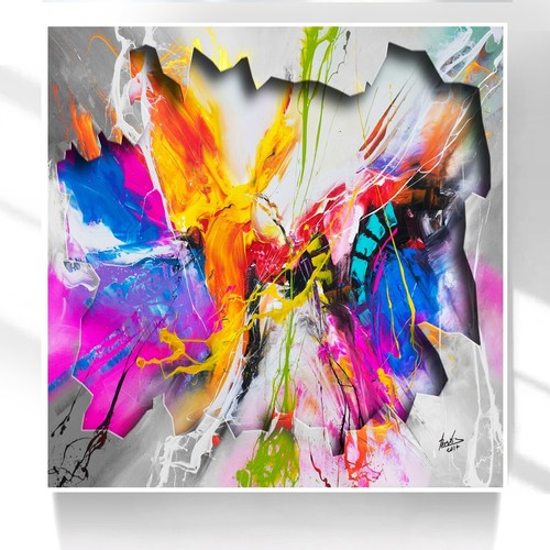 Leinwand bild abstrakt bunt - bild,
