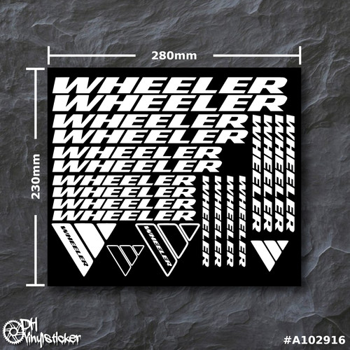 Wheeler stickersatz weiß - weiß, |