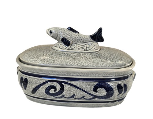 Heringstopf fischterrine blau - heringstopf,