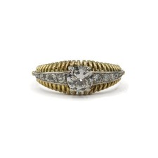 Ring mit 9 Brillanten Diamanten 1,0 ct. in 18 Kt. 750 Gold Gr. 52