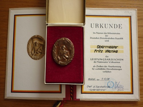Urkunde leistungsabzeichen nva - urkunde,