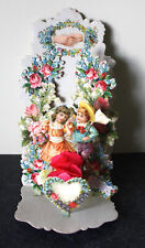 Aufstellkarte,Kulissenkarte,Oblate,Kinder,Vergissmeinnicht,Rosen,Spruch,Liebe