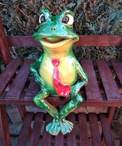 Keramik frosch karl mit - keramik,