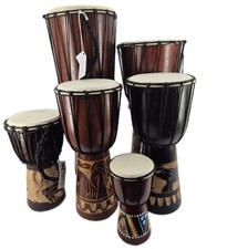 6 x Djembe Trommel Bongo Set B Ware 2 Wahl Kinder 60cm 50cm 40 30 20 cm SET02