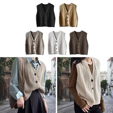 Gestrickte Weste Einreiher