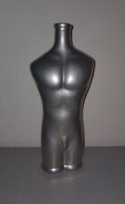 Deko Flasche silber Torso männlich 26 cm NEU