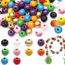 10mm Bunte Holzperlen zum
