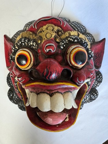Holz maske bali barong - holz,