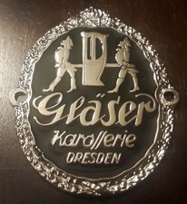 Plakette Karosserie Gläser