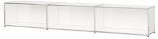 USM Haller Lowboard 1OH x 3 Reihen  Weiß mit Chromgestell Regal (Fronten Offen)