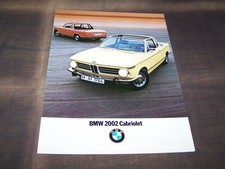 TOPRARITÄT Herrlicher Prospekt BMW 2002 Cabrio von 1972 !!!