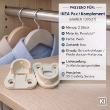 2x Kleiderstangenhalter passt