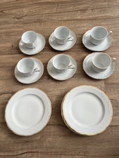 Kaffeservice für 6 Personen /APULUM / weiß mit Goldrand