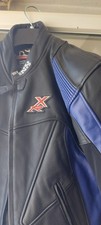 Motorradjacke IXS Blau Leder