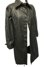 S!   Hennes;;; Regenmantel schwarz Gr; 42 Cotton beschichtet