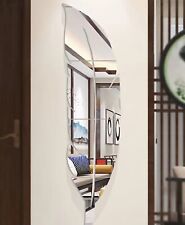 Selbstklebender Spiegel Wandaufkleber Motiv Feder Rahmenloser Spiegel Wanddeko