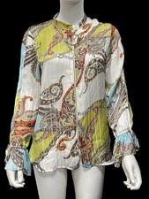 FLIPPIGE VERSPIELTE CHIFFON JACKE TOLLES MUSTER  GR. 36   #  SCHMUCKJAGD