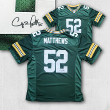 Clay Matthews Jersey #52 Green Bay Packers Nike NFL Signed Vintage M/L