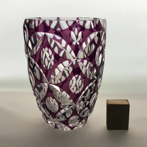 Bleikristall überfang vase - bleikristall,
