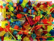 Lego® 200 kleine Teile Transparent Glassteine Glas bunt gemischt trans clear 