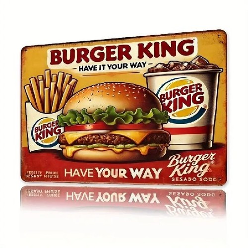 Blechschild burger king - blechschild,