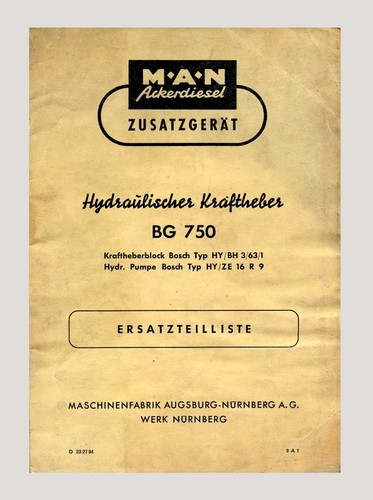 Man ackerschlepper kraftheber - man,