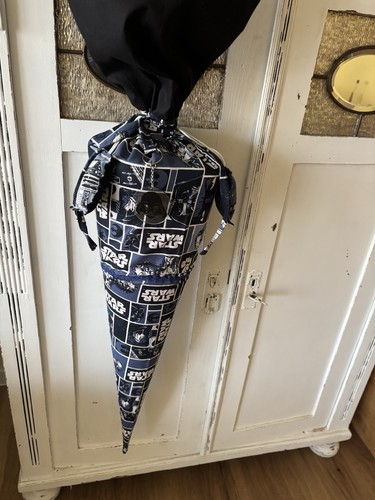 Schultüte aus stoff genäht - stoff,
