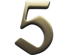 Hausnummer Bronze satiniert "5" 120 mm