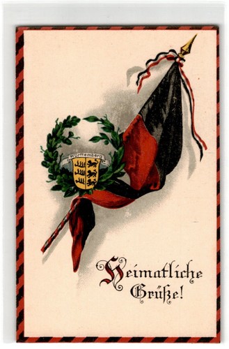 Württemberg wappen mit - ak,