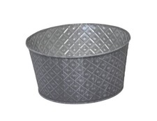 Pflanzgefäß Schale S Zink 8 x 16 x 16 cm grau  Blumentopf