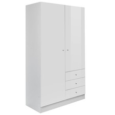 Kleiderschrank - weiß Hochglanz - 100 cm breit Kleiderschrank Schrank
