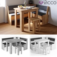 Eckbankgruppe Esszimmergruppe Eckbank Sitzgruppe Truhe Tisch Hocker Roman Vicco