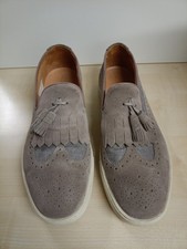 SANTONI Made in Italy  Nubukleder Sneaker Halbschuh Gr .9 (43)