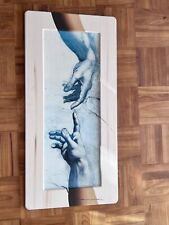 Bild Mighty Touch Michelangelo Berührung Adam & Gott Hände Rahmen handmade Groß