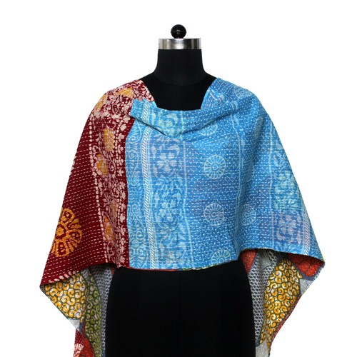 Baumwolle kantha schal - baumwolle,