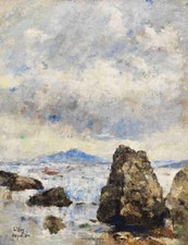 Lesser Ury - Felsenküste bei