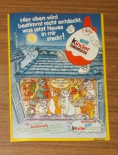 Seltene Werbung Ü-Ei Kinder Überraschung ARISTOCATS 1989