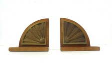 ATEMBERAUBENDES SEHR SELTENES FRANZÖSISCHES 30ER JAHRE ART DECO AVANTGARDE SONNENSTRAHL PAAR BUCHSTÜTZEN ANTIK